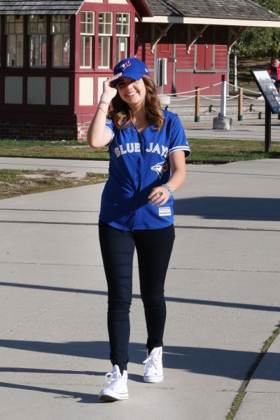 October 20, 2016: Bailee Madison At The Toronto Blue Jays vs Cleveland Indians Playoff Game 5
